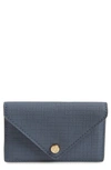 Dagne Dover Coated Canvas Card Case In Ash Blue