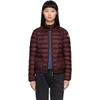 Moncler Lans Quilted Lightweight Down Jacket In Burgundy