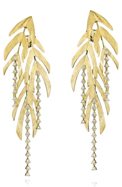 Hueb Bahia Diamond Frond Statement Earrings