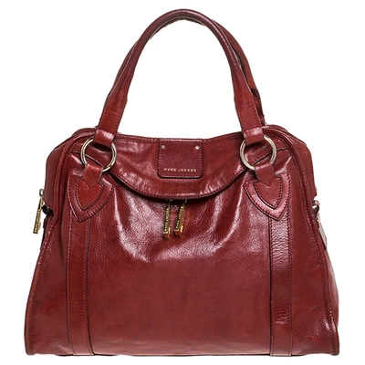 Pre-owned Marc Jacobs Red Leather Wellington Fulton Satchel