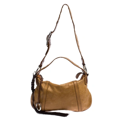 Pre-owned Dolce & Gabbana Tan/brown Leather Shoulder Bag