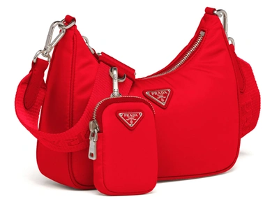 Pre-owned Prada  Re-edition 2005 Shoulder Bag Nylon Red