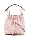 Valentino Garavani Small Rockstud Spike Bucket Bag In Light Pink