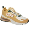 Nike Men's Air Max 270 React Low-top Sneakers In Club Gold/ Light Bone/ Gold