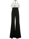 Alexis Kaiya Ruffle-trimmed Stretch-cady Jumpsuit In Black