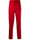 Marques' Almeida Tapered Pajama Trousers In Red