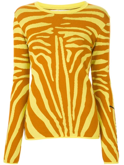 Marques' Almeida Animal-print Fitted Jacquard Jumper In Green
