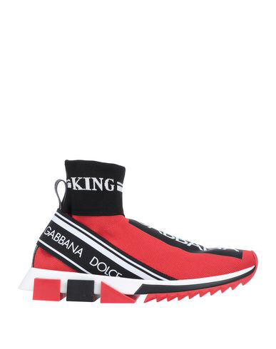 Dolce & Gabbana Sorrento Hi-top Knit Trainer Sneakers In Red | ModeSens