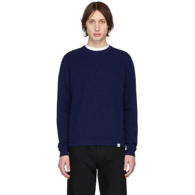 Norse Projects Sigfred Brushed-wool Sweater In 7169 Twilig