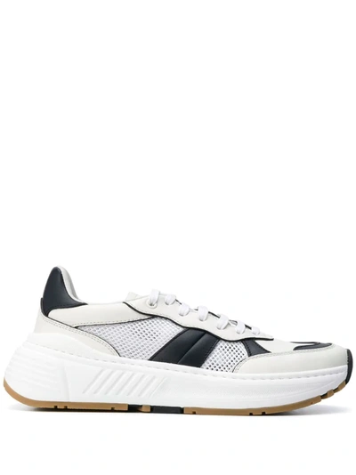 Bottega Veneta Speedster Leather And Mesh Sneakers In White