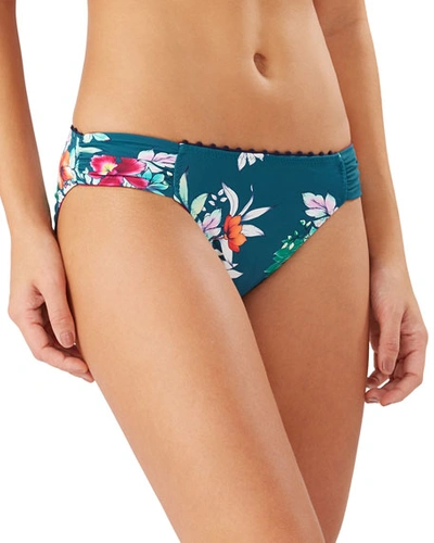 Tommy Bahama Floral Springs Reversible Hipster Bikini Bottom In Caledon Sea