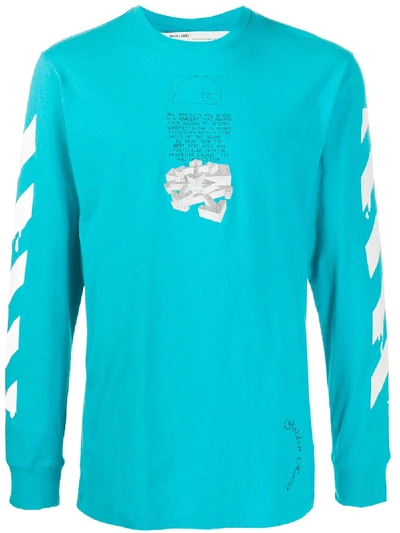Off-white Men's Dripping Arrows Graphic Long-sleeve T-shirt In