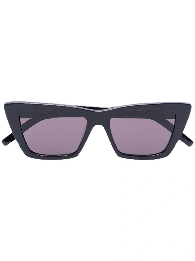 Saint Laurent Mica Cat-eye Sunglasses In Black