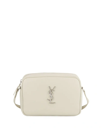 Saint Laurent Lou Medium Ysl Monogram Camera Bag In White