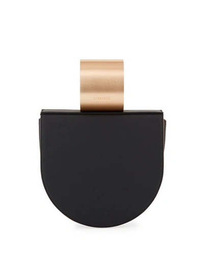 D'estree Mini Lucio Smooth Top Handle Bag In Black