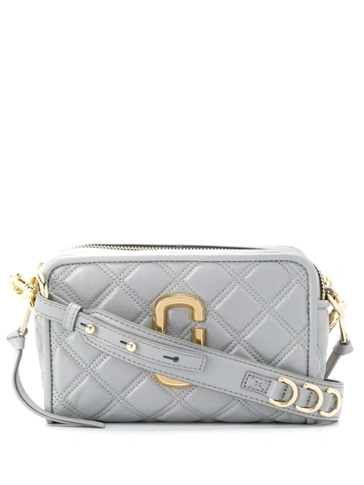 MARC JACOBS THE SOFTSHOT 21 BAG PEBBLE LEATHER CROSSBODY LIGHT GRAY/GRAY  COLOR