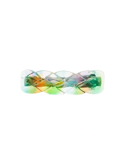 Valet Studio Multicoloured Billie Rainbow Hair Clip In Green