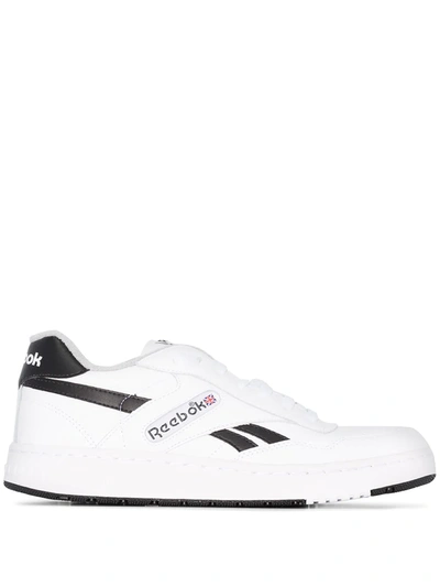 Reebok White Bb 4000 Leather Low Top Sneakers