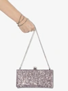 Jimmy Choo Lilac Celeste Glittered Clutch Bag In Purple