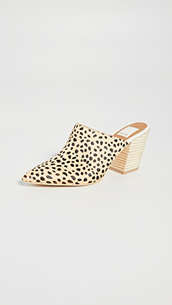 dolce vita leopard print mules