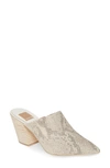 Dolce Vita Women's Angela Snake Print Stacked Heel Mules