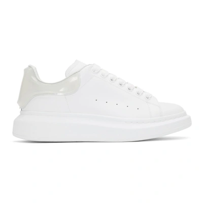 Alexander Mcqueen Contrast Heel Oversized Sneakers In White