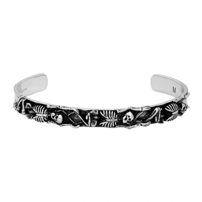 Alexander Mcqueen Dancing Skeleton Bracelet In 0446 Silver