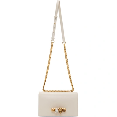 Alexander Mcqueen Leather Crossbody Bag In Off White