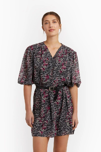 Rebecca Minkoff Isabella Floral Print Dress In Fuschia Multi