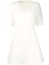 Stella Mccartney Sweetheart Neckline Mini Dress In Winter White
