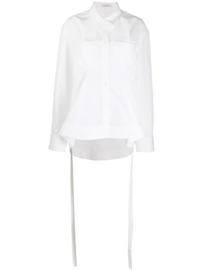 Nina Ricci Peplum Hem Shirt In White