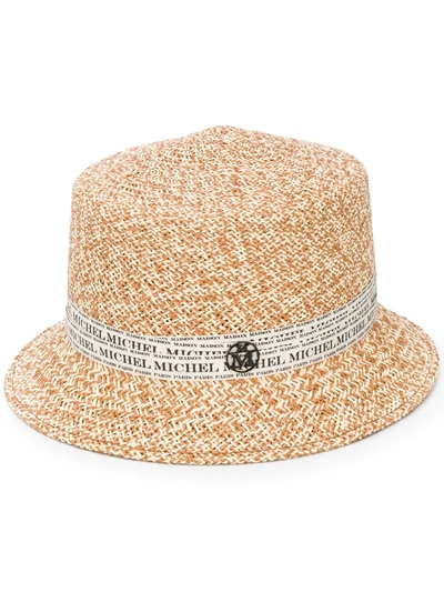 Maison Michel Arsene Bucket Hat In Neutrals