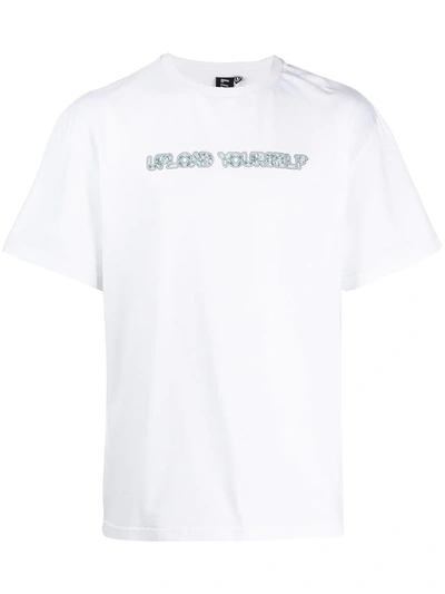Liam Hodges Short Sleeve Back Slogan T-shirt In White