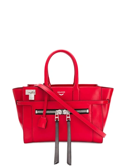 Zadig & Voltaire Candide Medium Tote Bag In Red | ModeSens