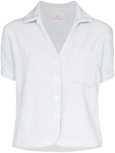 Terry Towelling Classic Cruise Shirt In Blue