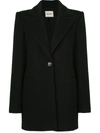 Khaite Allison Wide-shoulders Coat In Black