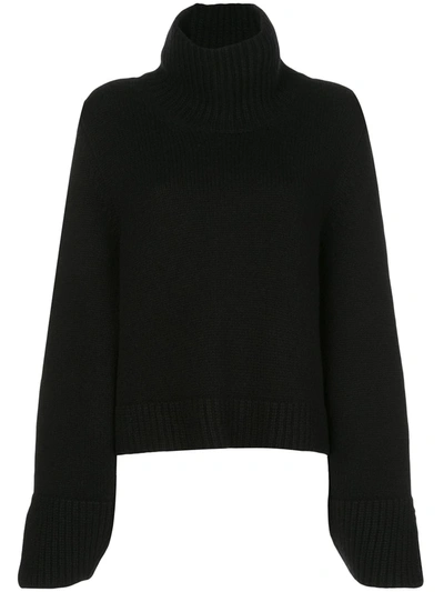 Khaite Marion Relaxed-fit Wool Jumper In Black