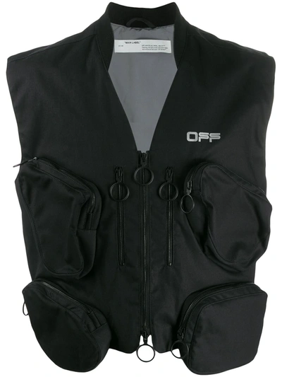 Off-white Tactical Multipocket Waistcoat In Black