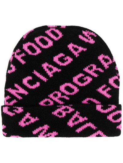 Balenciaga World Food Programme Beanie In Black