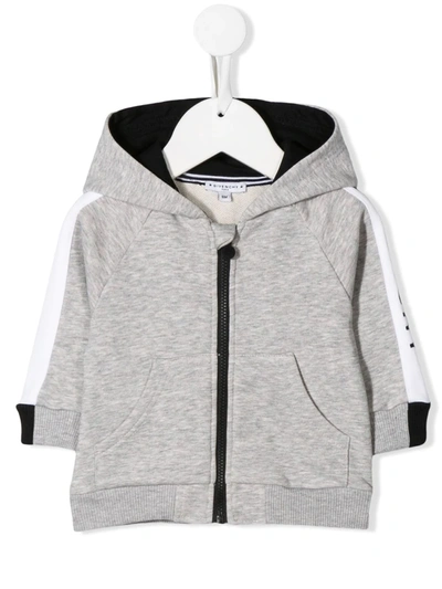 Givenchy Babies' Contrasting Side Panel Hoodie In Grey
