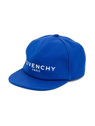 Givenchy Kids' Logo Embroidered Cap In Blue