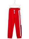 Givenchy Kids' Drawstring Track Trousers In Rosso