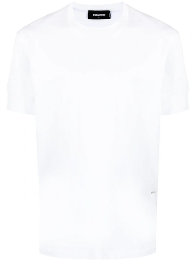 Dsquared2 Logo Plaque T-shirt In White