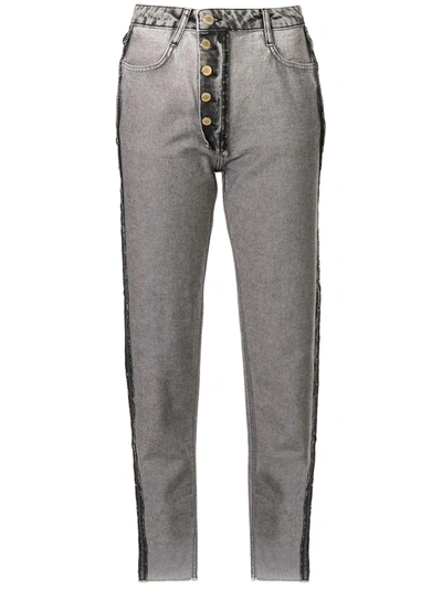 Litkovskaya Acid Wash Tapered Jeans In Grey