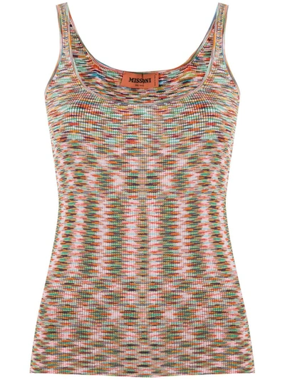 Missoni Abstract Knit Waistcoat Top In Green