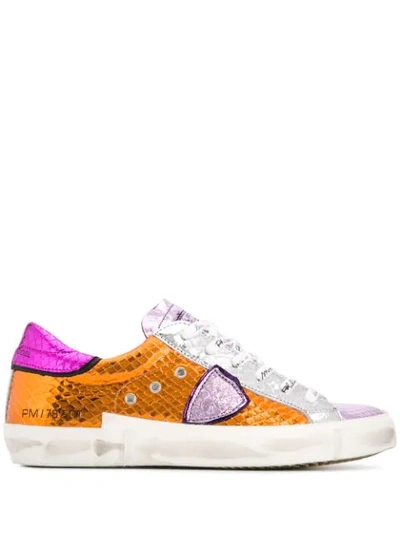 Philippe Model Prsx Metal Phyton Trainers In Orange