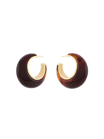 Cult Gaia Mona Hoop Earrings In Amber