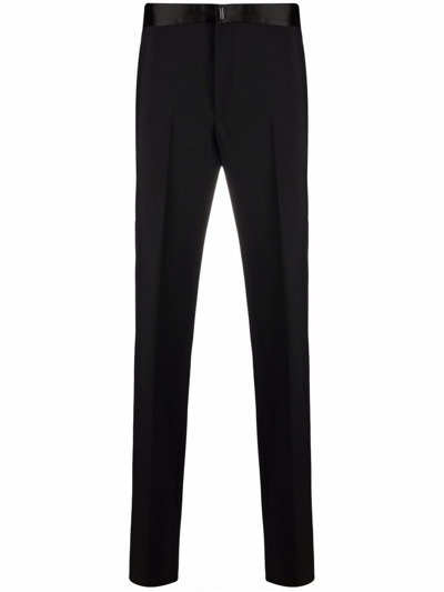Givenchy Tapered Wool-twill Trousers In Black