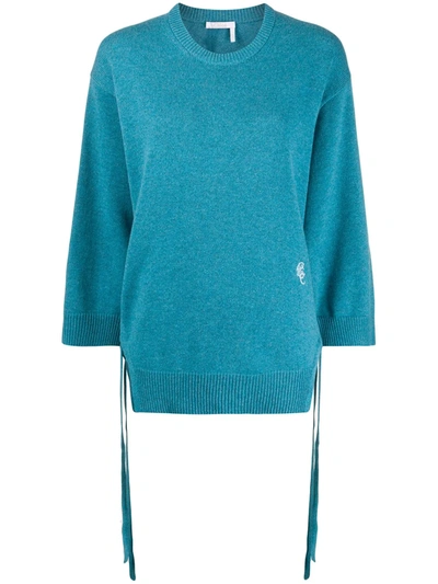 Chloé Slide Slits Jumper In Blue