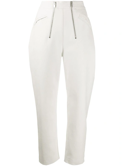 Stella Mccartney Double Zip Cigarette Trousers In White
